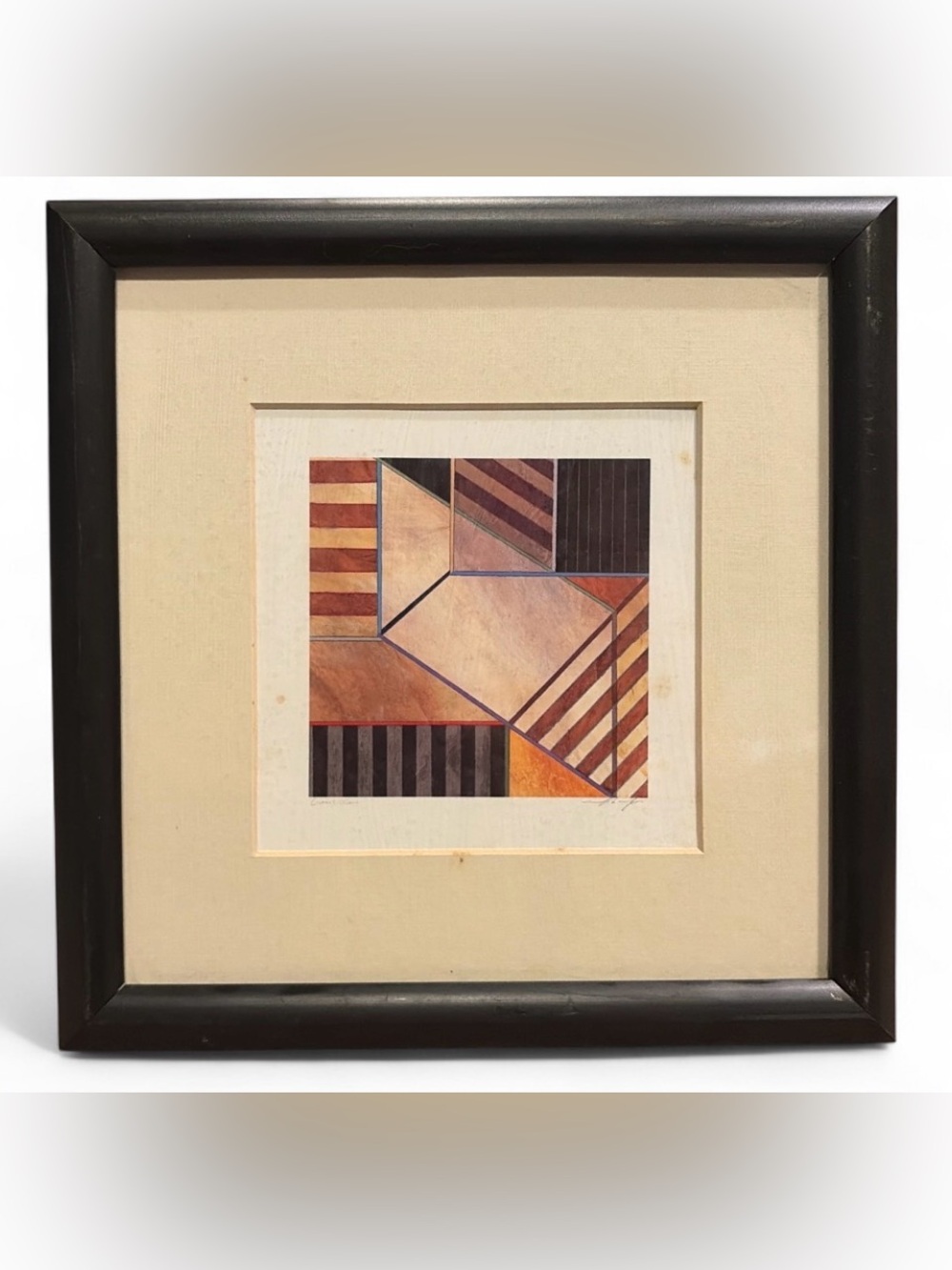 Mike Moor Cross Section Signed Geometric Abstract Framed Art Print Wall Artwork